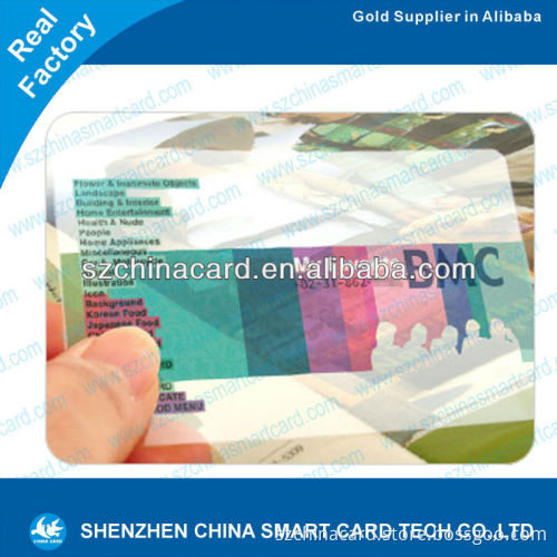 Off-set Printed Plastic PVC black business card